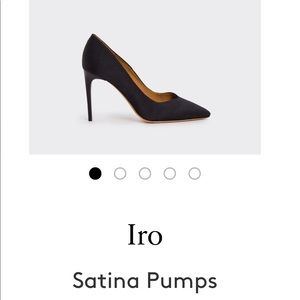New Iro Black Satina Pumps